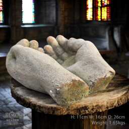 Home & Garden Ornament Statue Of Sculptured Hands Sculpture Vintage Rustic Style - thumbnail 2