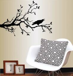 In-Style Decals Wall Vinyl Decal Home Decor Art Sticker Bird On Tree Branch Nature Removable Stylish Mural Unique Design For Any Room 115