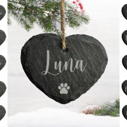Personalised Christmas Decoration, Rabbit Hanging Tree Gift For Bunny - thumbnail 2