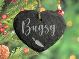 Personalised Christmas Decoration, Rabbit Hanging Tree Gift For Bunny
