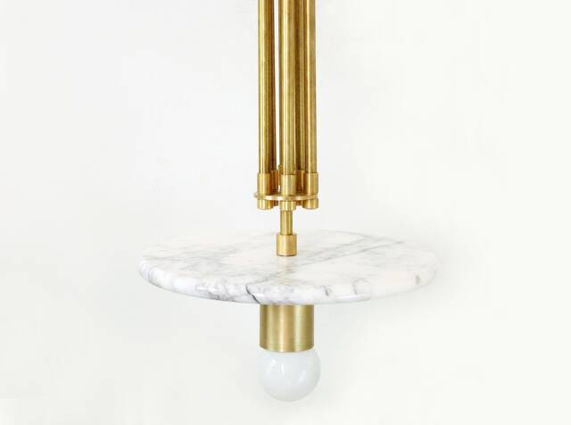 White Lilly & Brass Eclectic Pendant Light Kitchen Island Marble Foyer Lighting Bathroom Ceiling Lamp - image 1