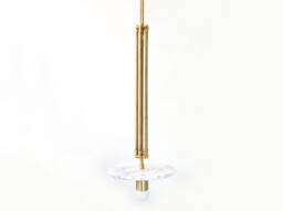 White Lilly & Brass Eclectic Pendant Light Kitchen Island Marble Foyer Lighting Bathroom Ceiling Lamp - thumbnail 1