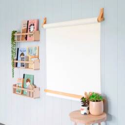 Small Shelf - Wooden Book Ledge Timber Nursery Shelves Spice Rack - thumbnail 2