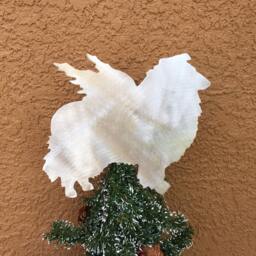Rough Collie, Angel, Dog Tree Topper, Holiday Decoration, Wreath Christmas, Aluminum, Pet Memorial, Yard Stake Or Wall Hanging - thumbnail 3