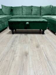 Green Velvet Ottoman Bench Handmade Chesterfield Storage Trunk, UK Made - thumbnail 3