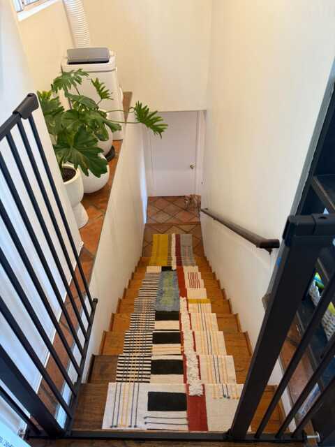 Handmade Cotton Rug, Boho Block Print, Hallway Runner - image 1