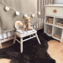 Baby Blanket With Name in Latte Macchiato/Sand White - 70 X 100 cm - thumbnail 3