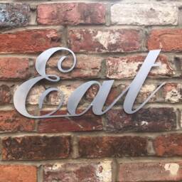 steel Eat Kitchen Sign Galvanized Metal Home Decor Restaurant Cafe Sign - thumbnail 2