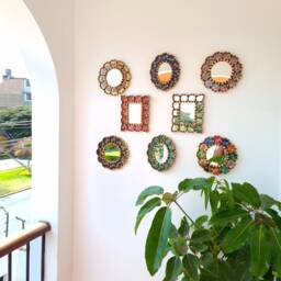 "Peruvian Mirrors ""Honeycomb Collection 20cm Mixed Ii" - thumbnail 4