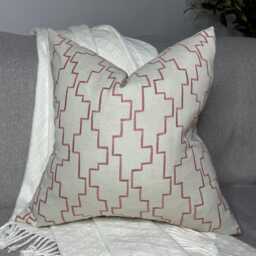 Geometric Pink Scatter Cushion Cover - Modern Home Decor For Sofa Or Bed Double Sided - thumbnail 1