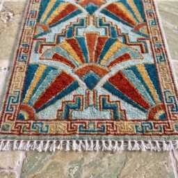 Hand Knotted Oushak Style Wool Runner, Multicolor Floral Living Room Rug - thumbnail 2