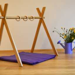 Activity Play Gym, Wood Baby Baby Center, Montessori Toy, Fitness Studio, Natural Oak Gym - thumbnail 2