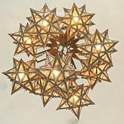 Moravian Star Chandelier Lamp, Bethlehem Lamp, Chandelier Light, Morocco Light, Morocco Lighting, Turkish Light, Morocco Lamp, Morocco Lantern - thumbnail 3