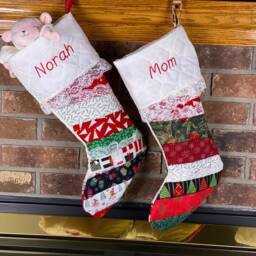 Personalized Quilted Christmas Stocking Holiday Decor, Gifts For Everyone - thumbnail 3