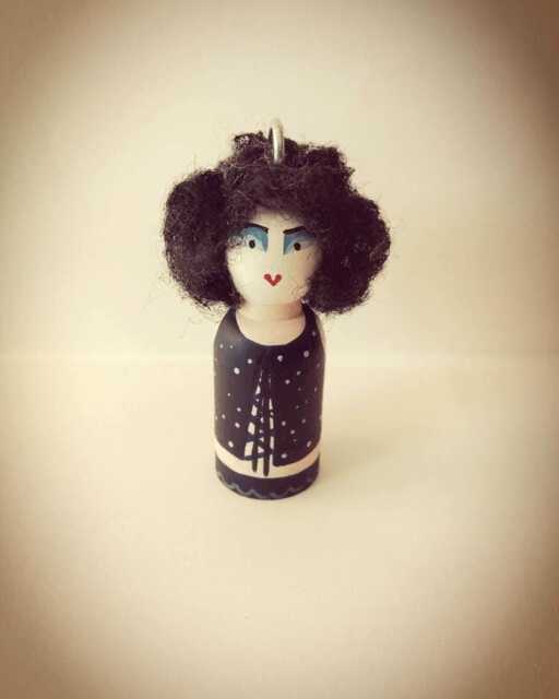 Frank N Furter Inspired Handpainted Peg Doll Ornament - image 1