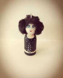 Frank N Furter Inspired Handpainted Peg Doll Ornament