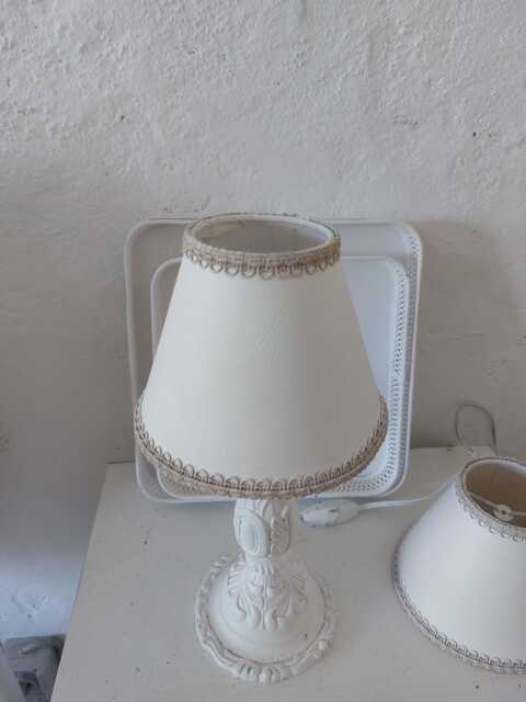 Vintage Lampshade From France White Shabby Chic - image 1