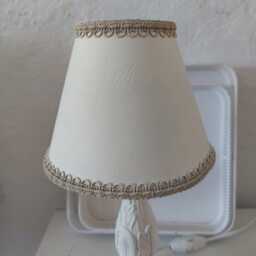 Vintage Lampshade From France White Shabby Chic - thumbnail 3