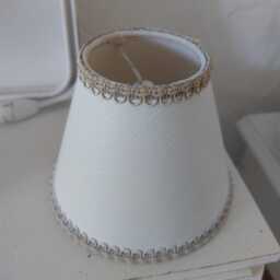 Vintage Lampshade From France White Shabby Chic - thumbnail 2
