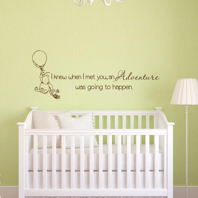 I Knew When Met You An Adventure Was Going To Happen Baby Nursery Wa Decal Quote, Above Crib Decor, Kids Room Wall Decor Ideas 149 - image 1