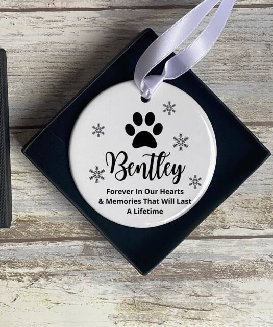 Personalised Pet Memorial Gifts - Ornament Christmas Decoration in Memory Of Dog Cat Xmas - image 1
