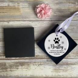 Personalised Pet Memorial Gifts - Ornament Christmas Decoration in Memory Of Dog Cat Xmas - thumbnail 3