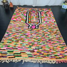 Fabulous Moroccan Rug , Boujaad Rug, Colorful Authentic Moroccan, Handmade Berber Abstract Carpet, Bohemian Wool - thumbnail 4