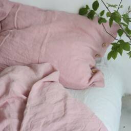 Pink Pillow Cover, Linen Case, Bedding, Standard, Queen, King, Custom Size Cover - thumbnail 3
