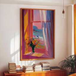 Open Window Henri Matisse Print, Style Fauvism Painting, Modern Exhibition Sash Window, Floral Flowers, Coastal Nature - thumbnail 3