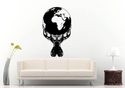 Fitness Workout Gym Cross Fit Healthy Life Style Training World Globe Earth Bodybuilding Wall Sticker Decal Vinyl Mural Decor Art L2322 - thumbnail 1