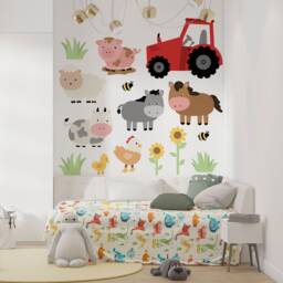 Farm Animal Wall Decals Tractor, Horse, Cow - Nursery Decor - thumbnail 3