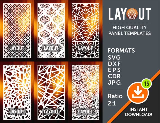 Room Divider Panel, Privacy Screen, Wall Hanging, Stencil, Cnc, Laser, Plasma Cricut Cutting File, Cdr, Svg, Dxf, Ai, Eps, Jpg - image 1
