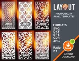 Room Divider Panel, Privacy Screen, Wall Hanging, Stencil, Cnc, Laser, Plasma Cricut Cutting File, Cdr, Svg, Dxf, Ai, Eps, Jpg - thumbnail 1
