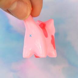 Cute Pink Cat Decoration Desk Buddy Office Friend Kitty Decor Curio Shelf Small Kawaii Gift Clay Collectible Figurine Toe Beans - thumbnail 2