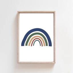 Set Of 3 Boys Nursery Prints, Rainbow Wall Art, Blue You Are Loved Print, Personalised, Bedroom Decor - thumbnail 2