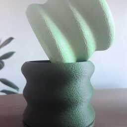 Fuzzy Wave Textured Plant Pot With Drainage - thumbnail 2