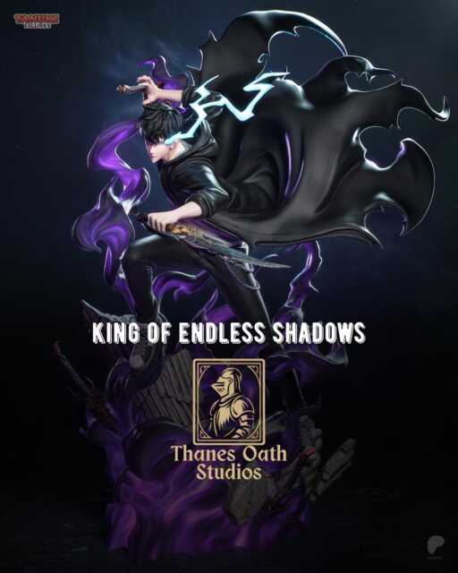 King Of Endless Shadows - Rising Power Warrior Levelling Hero Sung Jin-Woo Resin Figure 16K - image 1