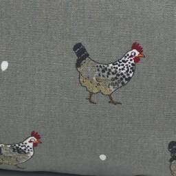 Chicken Cushion, Grey, Sophie Allport Design, Country Living Decor - thumbnail 2