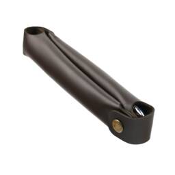 Two Pen Travel Case, Free Engraving Gift, Dark Brown Leather - thumbnail 2