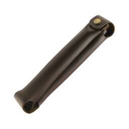 Two Pen Travel Case, Free Engraving Gift, Dark Brown Leather - thumbnail 1