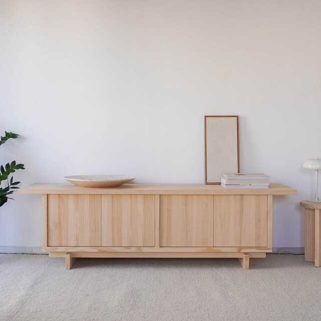 Solid Wood Media Center, Wooden Tv Stand - Pada - image 1