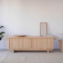 Solid Wood Media Center, Wooden Tv Stand - Pada - thumbnail 1