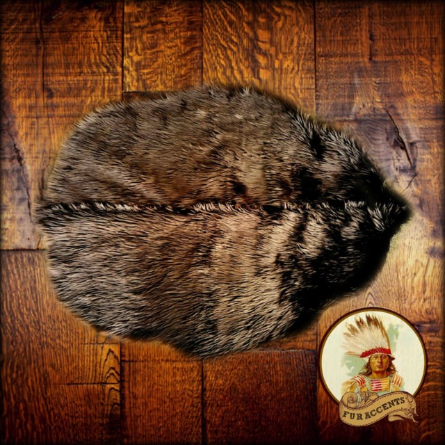 Faux Fur Pelt Rug - Brown Beaver Skin Throw, Usa Handmade - image 1