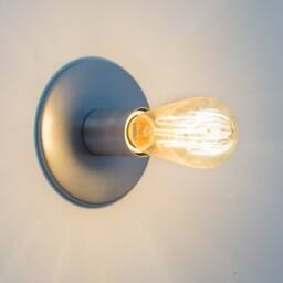 Minimalist Bronzed Steel Flush Mount Light - Industrial Ceiling Or Wall Sconce - thumbnail 4