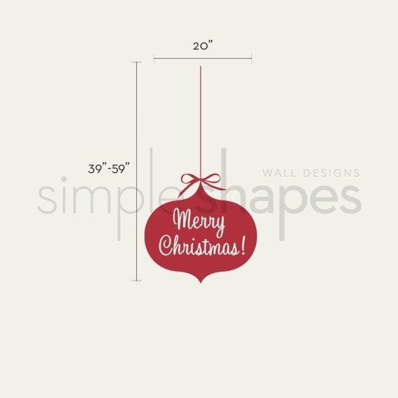 Holiday Ornament Merry Christmas - Vinyl Wall Decal Sticker - image 1