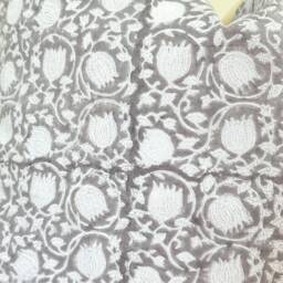 Indian Block Print Pillow Cover , Cotton Voile Hand Mede - thumbnail 3