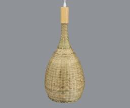 Flared Bamboo Pendant Light Restaurant Ceiling Lamp - 110-240V - thumbnail 1