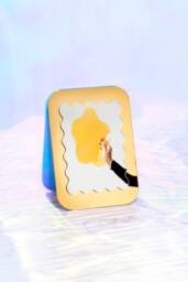 Wavy Mirror in Gold - Wavy Acrylic Mirror Wiggly Amorphic Retro Object - thumbnail 1