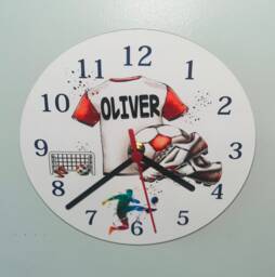 Personalised Wall Clock - Football Design. Made To Order. Can Be Made With The Shirt Or Your Chosen Football Teams Logo - thumbnail 1