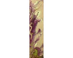 Modern Purple Glass Wall Clock, Handmade Home Decor, Housewarming Gift - thumbnail 1